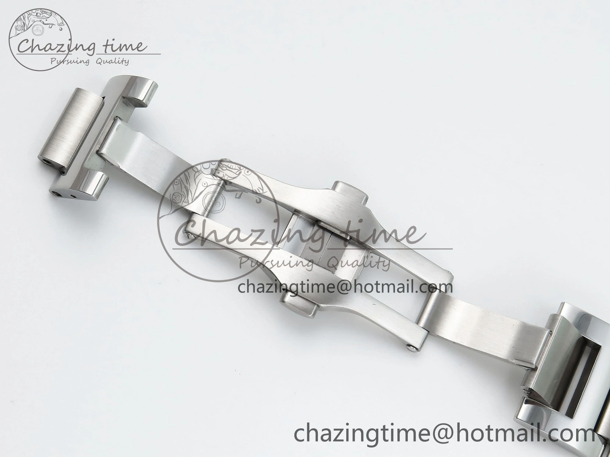Popular Ballon Bleu 42mm SS CHF 1:1 Best Edition White Texture Dial 1Line Diamonds Bezel on SS Bracelet A 5977