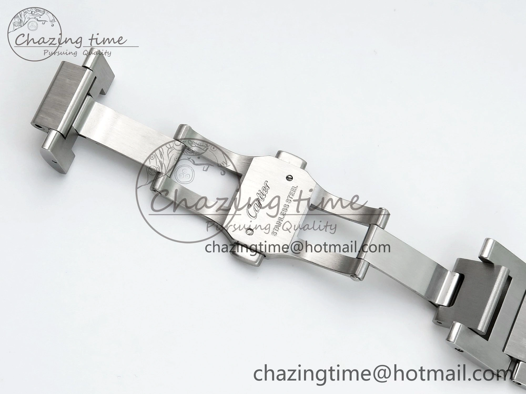 Popular Ballon Bleu 42mm SS CHF 1:1 Best Edition White Texture Dial 1Line Diamonds Bezel on SS Bracelet A 5977