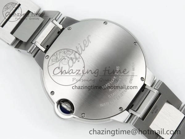 Ballon Bleu 42mm SS CHF 1:1 Best Edition White Texture Dial on SS Bracelet A WaterResistant 6042