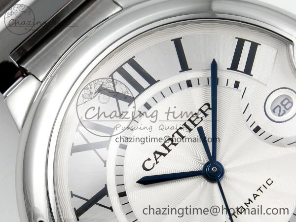 Ballon Bleu 42mm SS CHF 1:1 Best Edition White Texture Dial on SS Bracelet A WaterResistant 6042