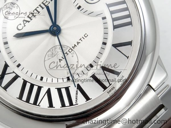Ballon Bleu 42mm SS CHF 1:1 Best Edition White Texture Dial on SS Bracelet A WaterResistant 6042