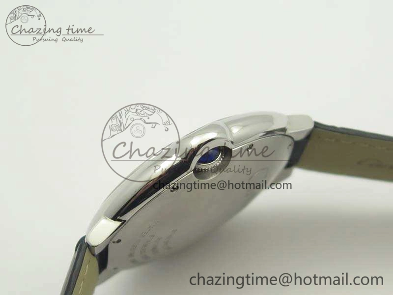 Ballon Bleu 42mm SS JF 1:1 Best Edition White Dial On Leather Strap Miyota Modern 6254