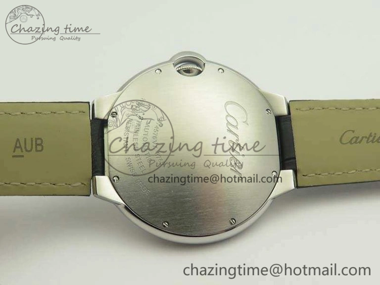Ballon Bleu 42mm SS JF 1:1 Best Edition White Dial On Leather Strap Miyota Modern 6254