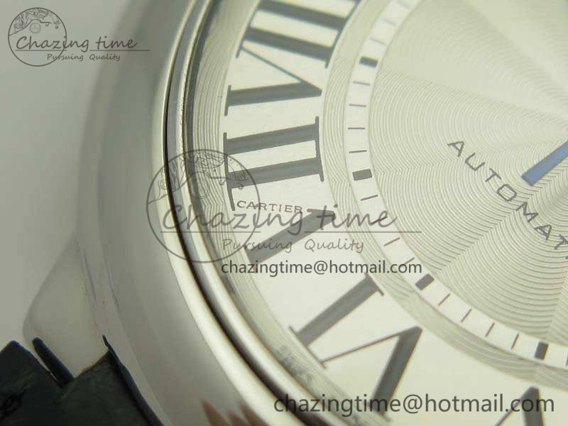 Ballon Bleu 42mm SS JF 1:1 Best Edition White Dial On Leather Strap Miyota Modern 6254