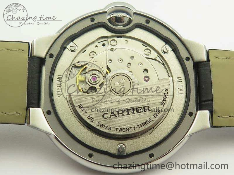 Ballon Bleu 42mm SS JF 1:1 Best Edition White Dial On Leather Strap Miyota Modern 6254