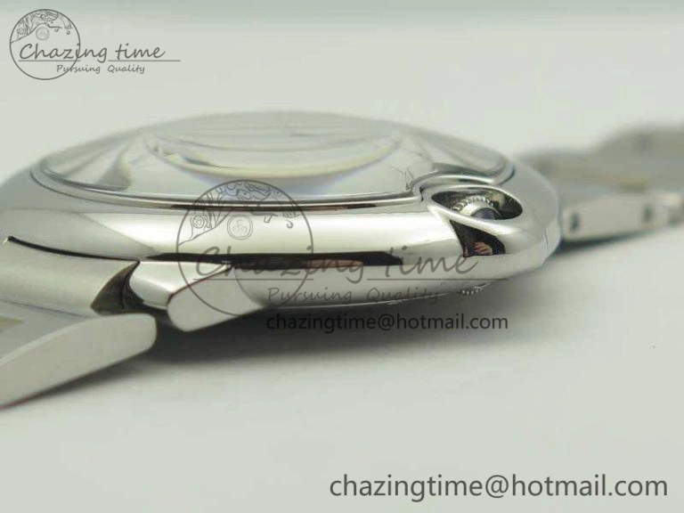 Sustainable Ballon Bleu 42mm SS JF 1:1 Best Edition White Dial On SS Bracelet Miyota 6257