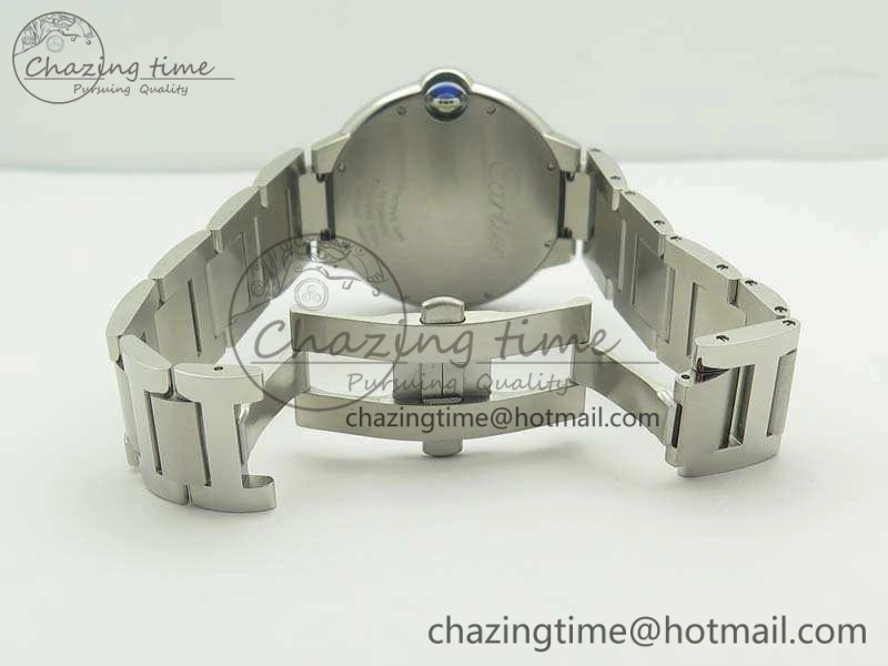 Sustainable Ballon Bleu 42mm SS JF 1:1 Best Edition White Dial On SS Bracelet Miyota 6257
