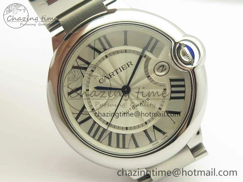 Sustainable Ballon Bleu 42mm SS JF 1:1 Best Edition White Dial On SS Bracelet Miyota 6257