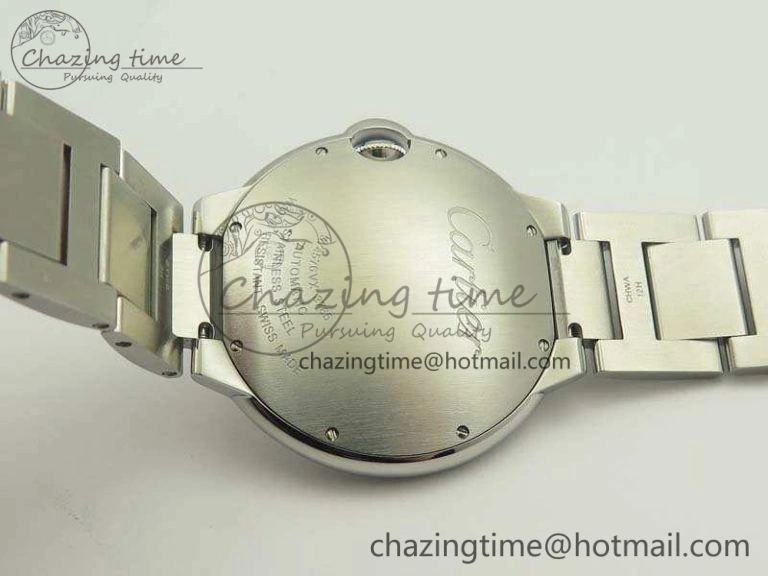 Sustainable Ballon Bleu 42mm SS JF 1:1 Best Edition White Dial On SS Bracelet Miyota 6257