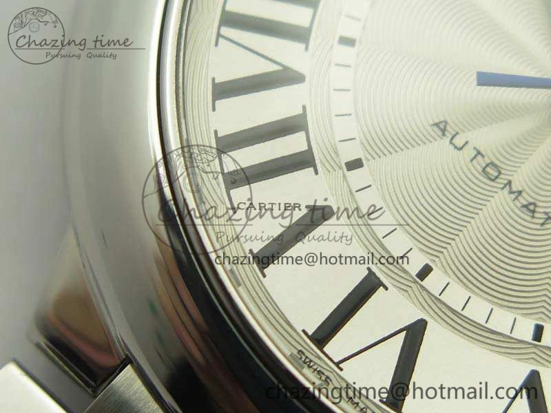 Sustainable Ballon Bleu 42mm SS JF 1:1 Best Edition White Dial On SS Bracelet Miyota 6257