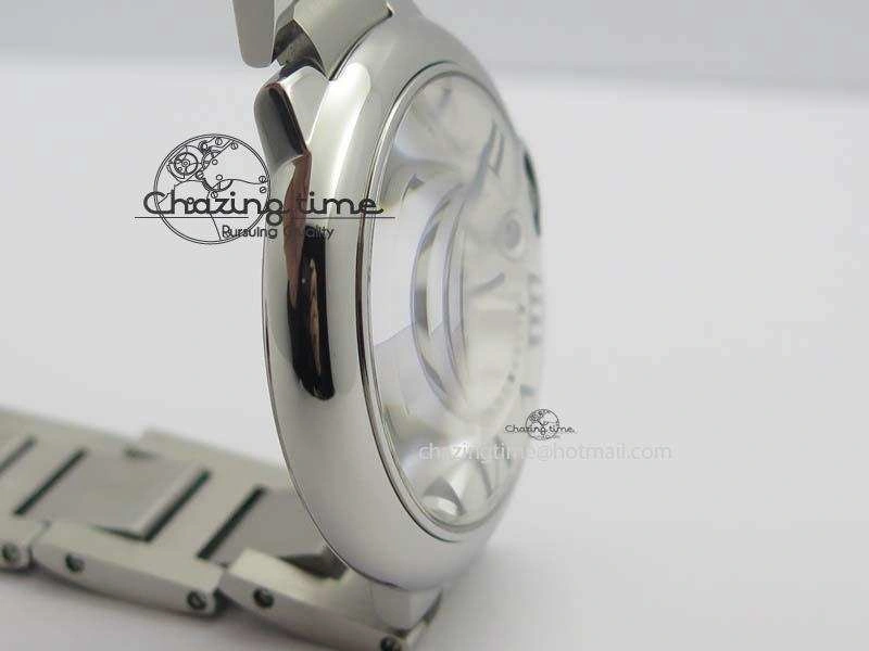 Ballon Bleu 42mm SS V4 V6F 1:1 Best Edition White Textured Dial On SS Bracelet A Reliable 6305
