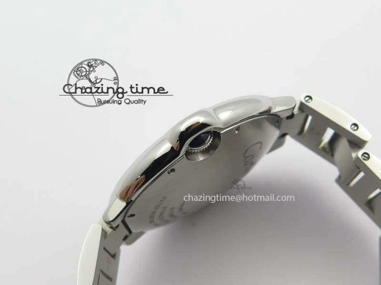 Ballon Bleu 42mm SS V4 V6F 1:1 Best Edition White Textured Dial On SS Bracelet A Reliable 6305
