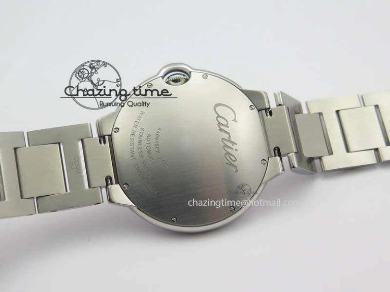 Ballon Bleu 42mm SS V4 V6F 1:1 Best Edition White Textured Dial On SS Bracelet A Reliable 6305