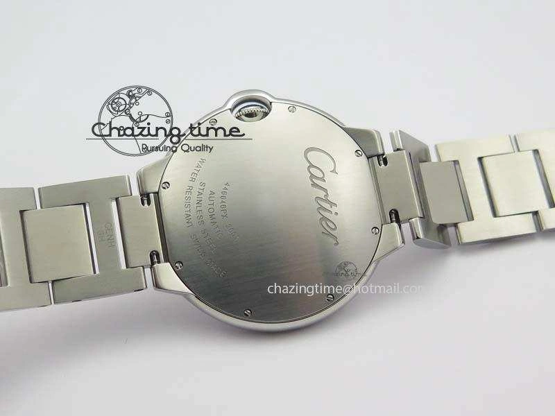 Ballon Bleu 42mm SS V4 V6F 1:1 Best Edition White Textured Dial On SS Bracelet A Reliable 6305