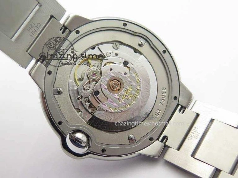 Ballon Bleu 42mm SS V4 V6F 1:1 Best Edition White Textured Dial On SS Bracelet A Reliable 6305