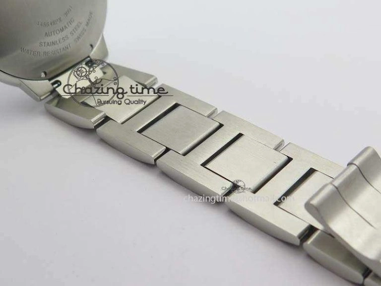 Ballon Bleu 42mm SS V4 V6F 1:1 Best Edition White Textured Dial On SS Bracelet A Reliable 6305