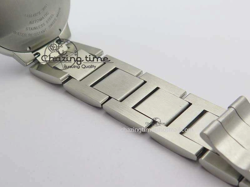 Ballon Bleu 42mm SS V4 V6F 1:1 Best Edition White Textured Dial On SS Bracelet A Reliable 6305