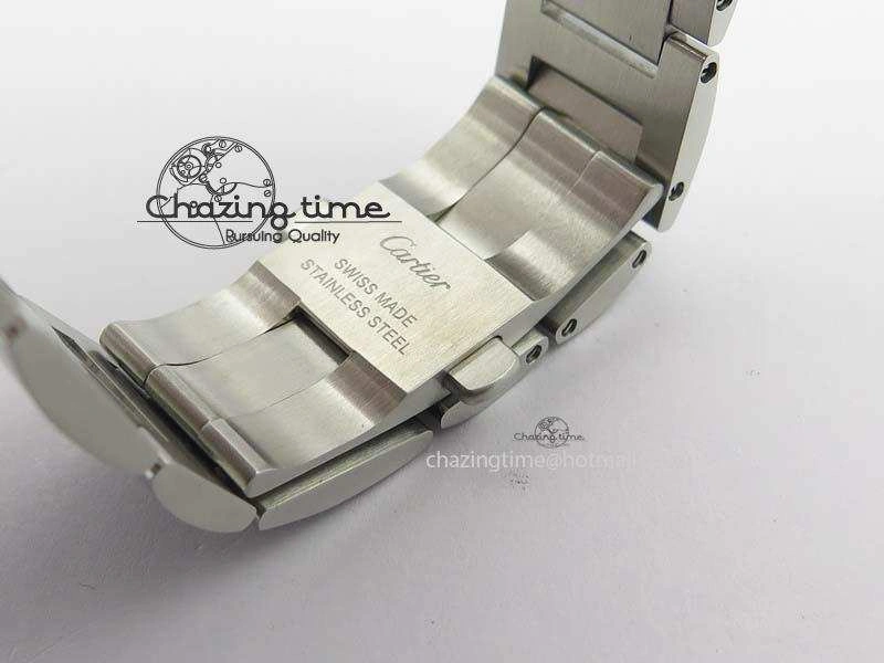 Ballon Bleu 42mm SS V4 V6F 1:1 Best Edition White Textured Dial On SS Bracelet A Reliable 6305