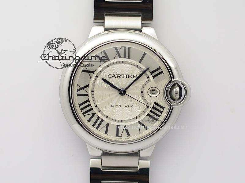 Ballon Bleu 42mm SS V6F 1:1 Best Edition White Dial On SS Bracelet A Lightweight 6349