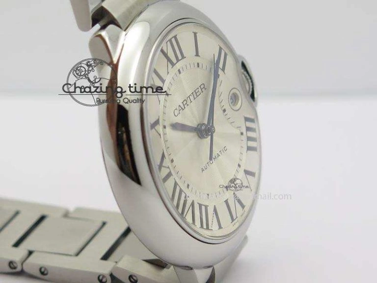 Ballon Bleu 42mm SS V6F 1:1 Best Edition White Dial On SS Bracelet A Lightweight 6349