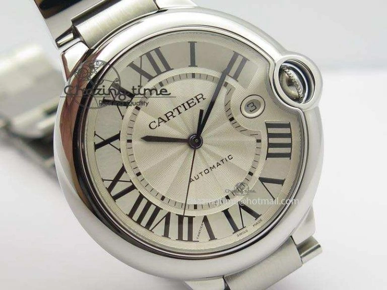 Ballon Bleu 42mm SS V6F 1:1 Best Edition White Dial On SS Bracelet A Lightweight 6349