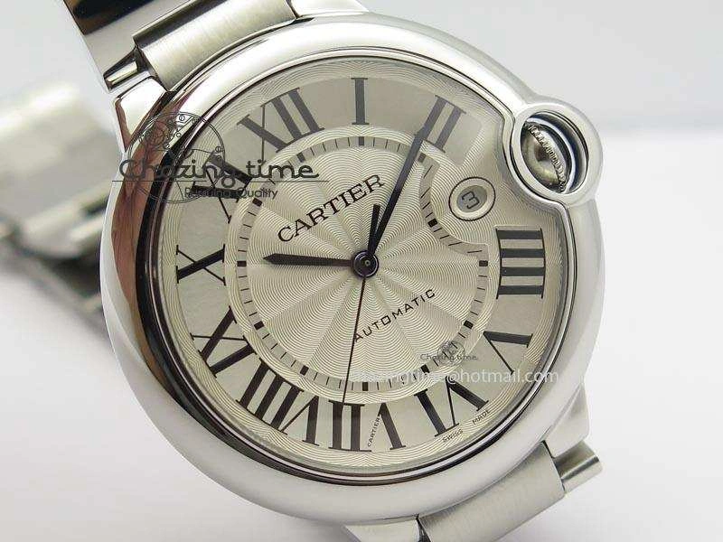 Ballon Bleu 42mm SS V6F 1:1 Best Edition White Dial On SS Bracelet A Lightweight 6349