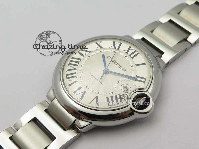 Ballon Bleu 42mm SS V6F 1:1 Best Edition White Dial On SS Bracelet A Lightweight 6349