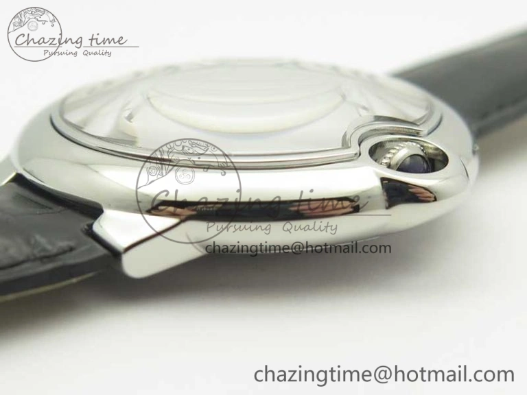 Ballon Bleu 42mm SS V6F 1:1 Best Edition White Textured Dial on Black Croc Strap A1847 MC V Unisex 6228