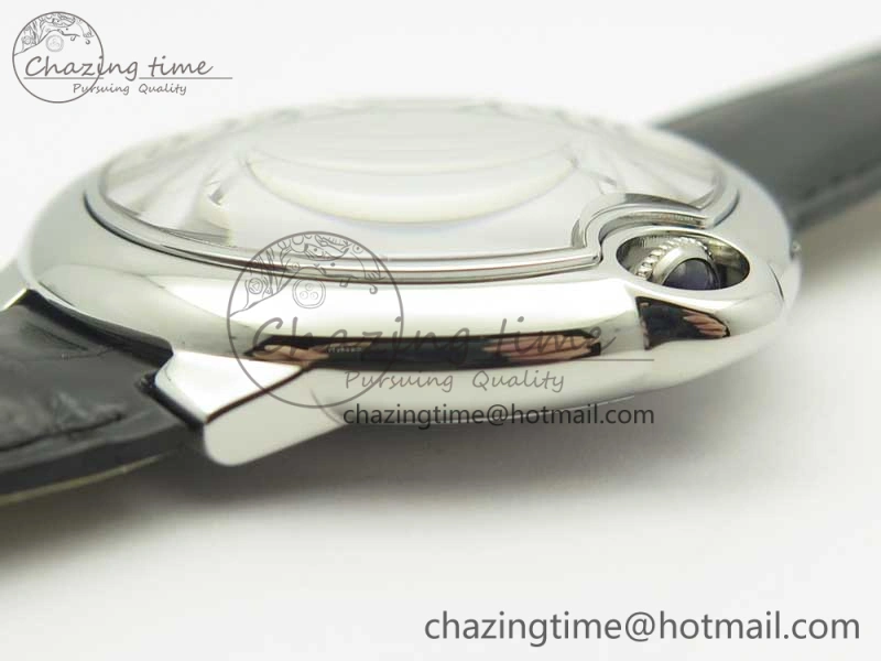 Ballon Bleu 42mm SS V6F 1:1 Best Edition White Textured Dial on Black Croc Strap A1847 MC V Unisex 6228