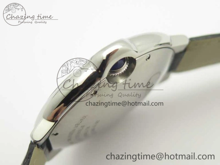 Ballon Bleu 42mm SS V6F 1:1 Best Edition White Textured Dial on Black Croc Strap A1847 MC V Unisex 6228