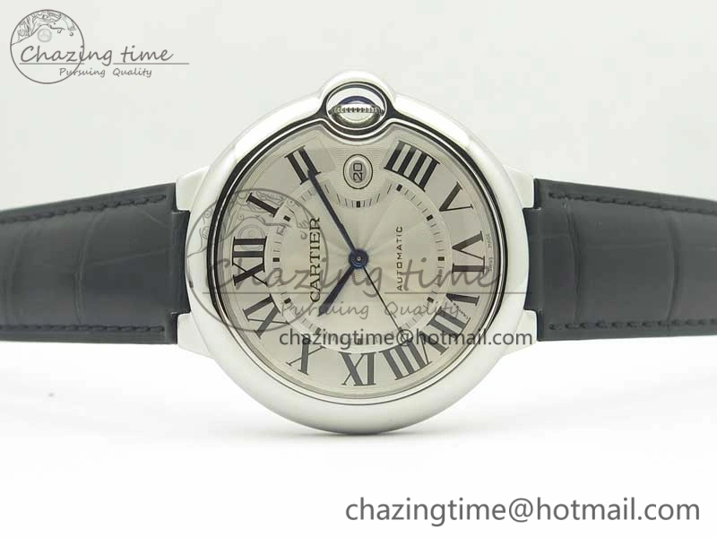 Ballon Bleu 42mm SS V6F 1:1 Best Edition White Textured Dial on Black Croc Strap A1847 MC V Unisex 6228