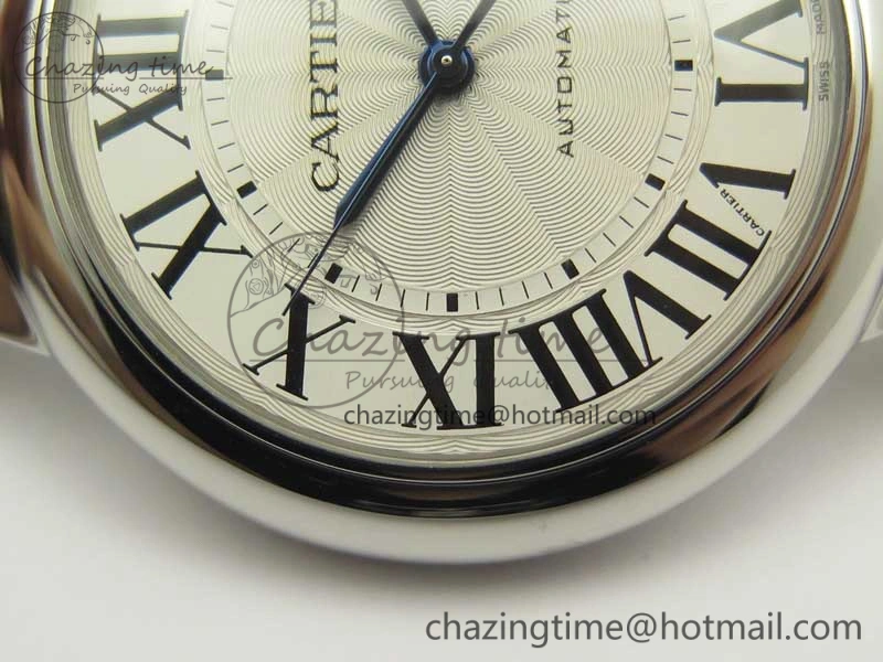 Ballon Bleu 42mm SS V6F 1:1 Best Edition White Textured Dial on Black Croc Strap A1847 MC V Unisex 6228