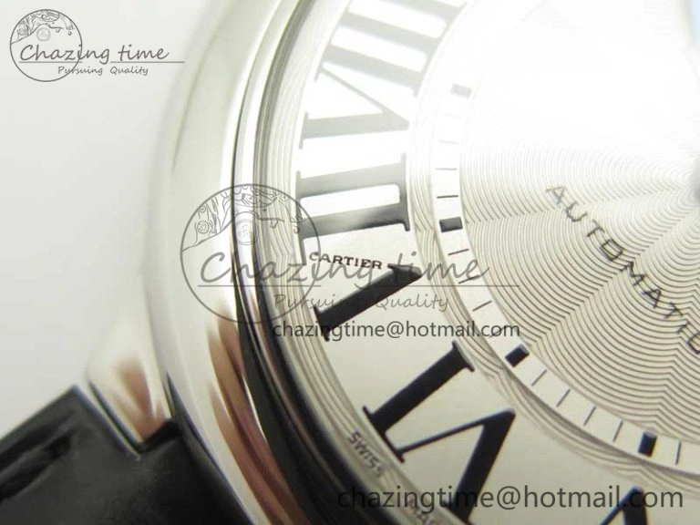 Ballon Bleu 42mm SS V6F 1:1 Best Edition White Textured Dial on Black Croc Strap A1847 MC V Unisex 6228
