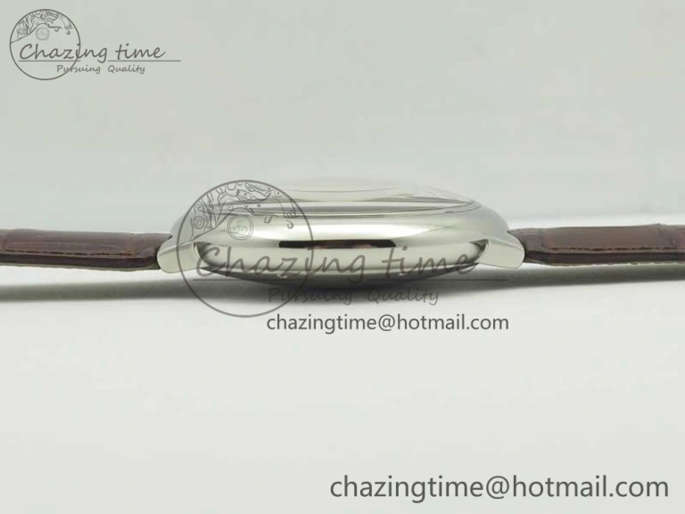Ballon Bleu 42mm SS V6F 1:1 Best Edition White Textured Dial on Brown Croc Strap A1847 MC V Contemporary 6226