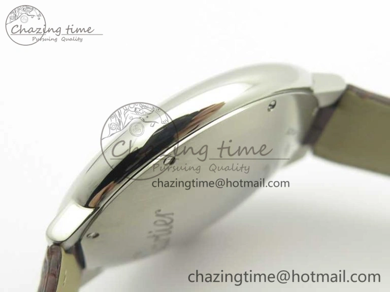 Ballon Bleu 42mm SS V6F 1:1 Best Edition White Textured Dial on Brown Croc Strap A1847 MC V Contemporary 6226