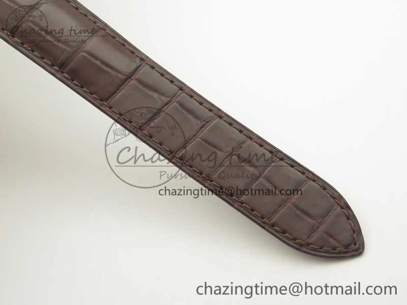 Ballon Bleu 42mm SS V6F 1:1 Best Edition White Textured Dial on Brown Croc Strap A1847 MC V Contemporary 6226