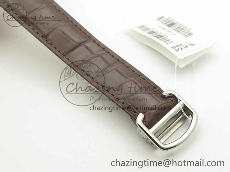 Ballon Bleu 42mm SS V6F 1:1 Best Edition White Textured Dial on Brown Croc Strap A1847 MC V Contemporary 6226