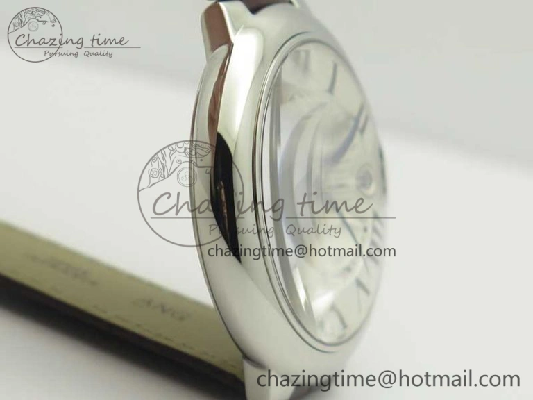 Ballon Bleu 42mm SS V6F 1:1 Best Edition White Textured Dial on Brown Croc Strap A1847 MC V Contemporary 6226