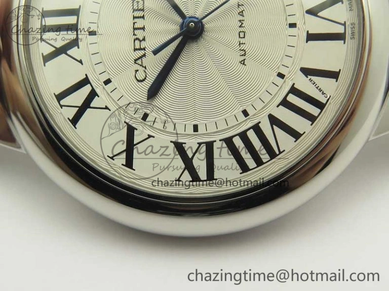 Ballon Bleu 42mm SS V6F 1:1 Best Edition White Textured Dial on Brown Croc Strap A1847 MC V Contemporary 6226