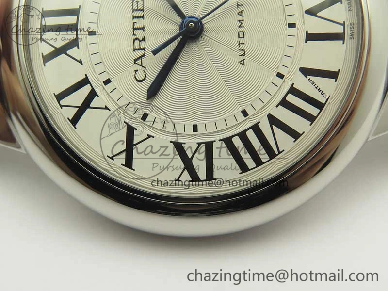 Ballon Bleu 42mm SS V6F 1:1 Best Edition White Textured Dial on Brown Croc Strap A1847 MC V Contemporary 6226