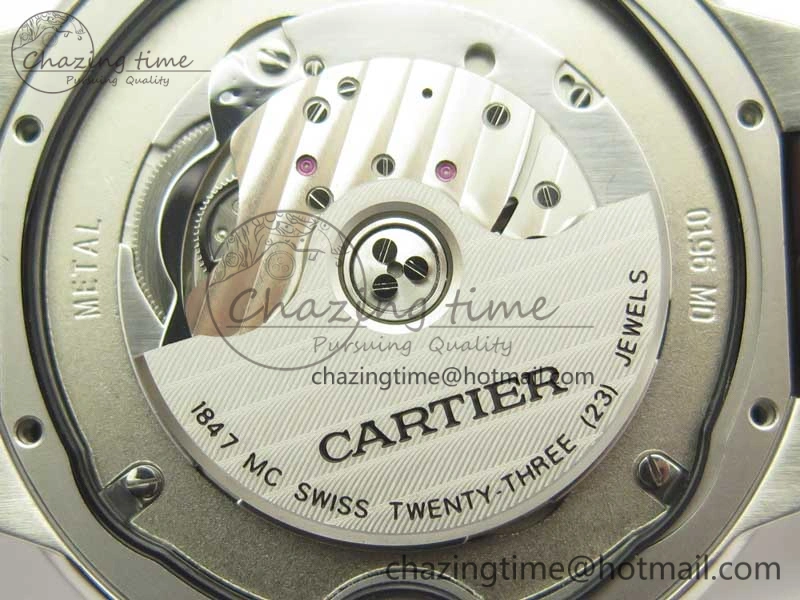 Ballon Bleu 42mm SS V6F 1:1 Best Edition White Textured Dial on Brown Croc Strap A1847 MC V Contemporary 6226