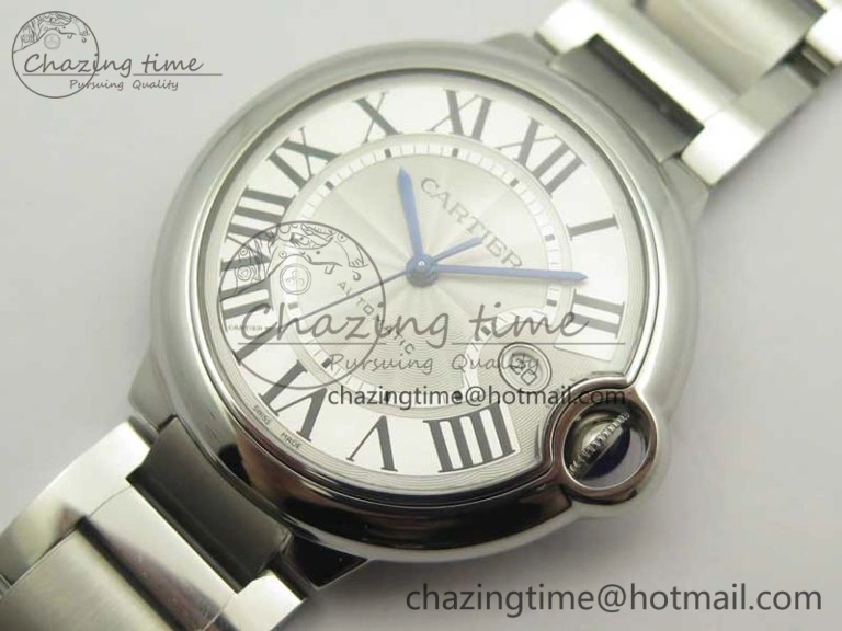 Bold Ballon Bleu 42mm SS V6F 1:1 Best Edition White Textured Dial on SS Bracelet A1847 MC V 6229