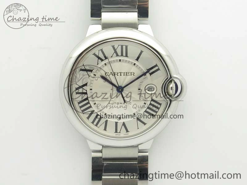 Bold Ballon Bleu 42mm SS V6F 1:1 Best Edition White Textured Dial on SS Bracelet A1847 MC V 6229