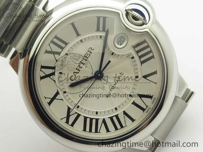Bold Ballon Bleu 42mm SS V6F 1:1 Best Edition White Textured Dial on SS Bracelet A1847 MC V 6229