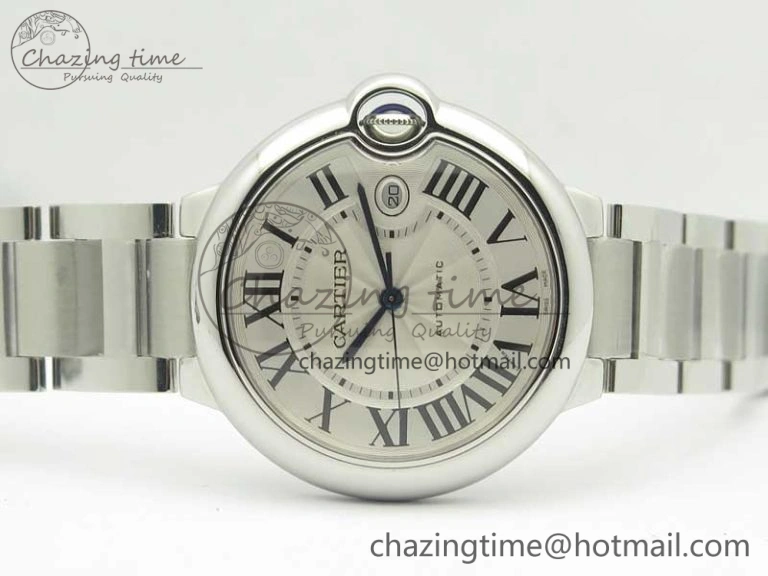 Bold Ballon Bleu 42mm SS V6F 1:1 Best Edition White Textured Dial on SS Bracelet A1847 MC V 6229