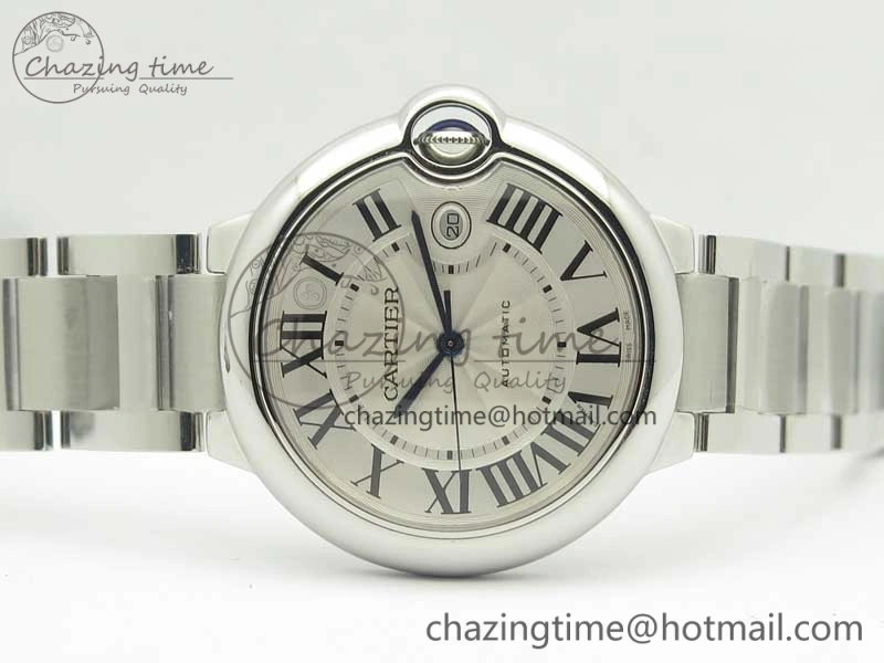 Bold Ballon Bleu 42mm SS V6F 1:1 Best Edition White Textured Dial on SS Bracelet A1847 MC V 6229