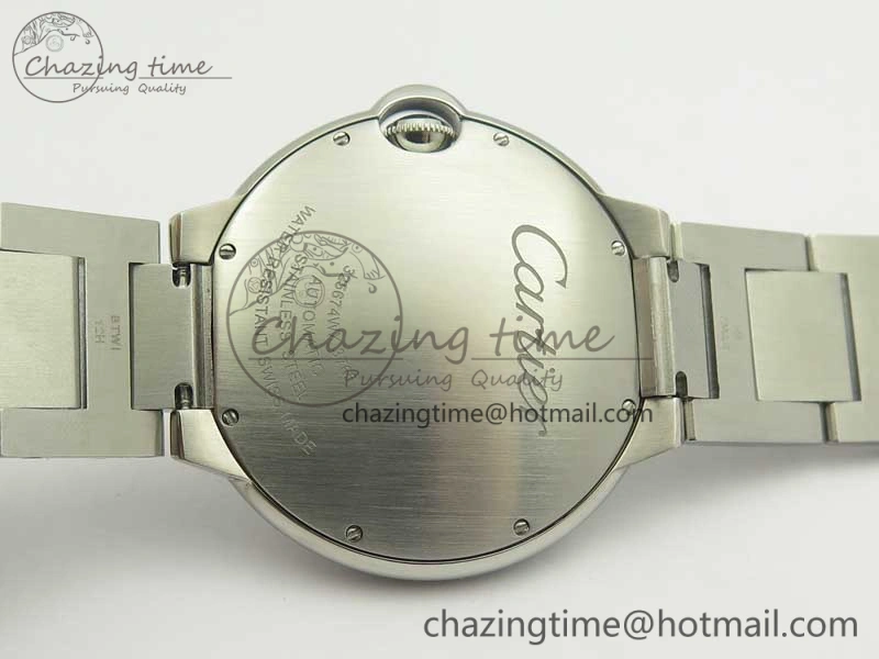 Ballon Bleu 42mm SS ZZF 1:1 Best Edition White Textured Dial On SS Bracelet A RelaxedFit 6232