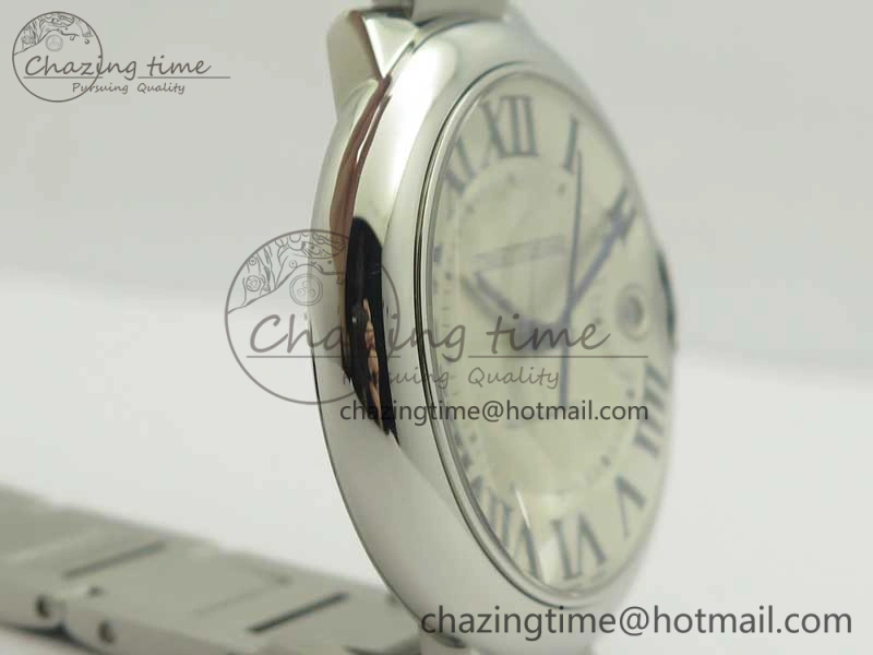 Ballon Bleu 42mm SS ZZF 1:1 Best Edition White Textured Dial On SS Bracelet A RelaxedFit 6232