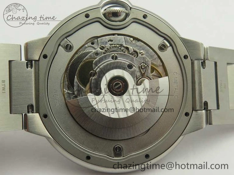Ballon Bleu 42mm SS ZZF 1:1 Best Edition White Textured Dial On SS Bracelet A RelaxedFit 6232