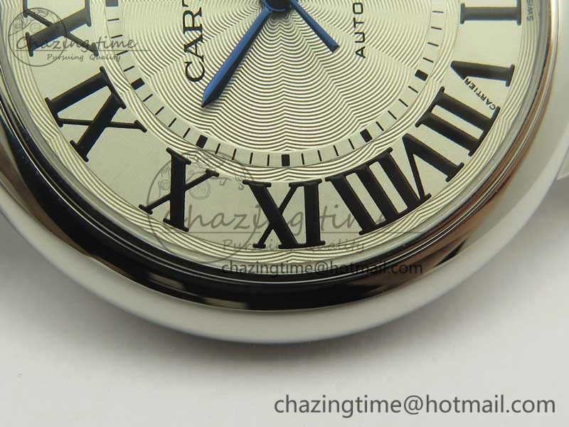 Ballon Bleu 42mm SS ZZF 1:1 Best Edition White Textured Dial On SS Bracelet A RelaxedFit 6232